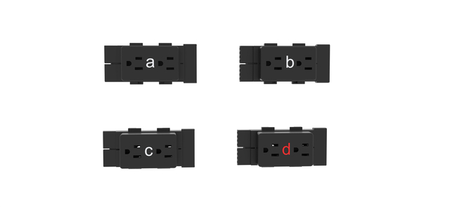 HMP10-A-BU AO2 パネル 8 線式 4 回路 A BU 用二重レセプタクル